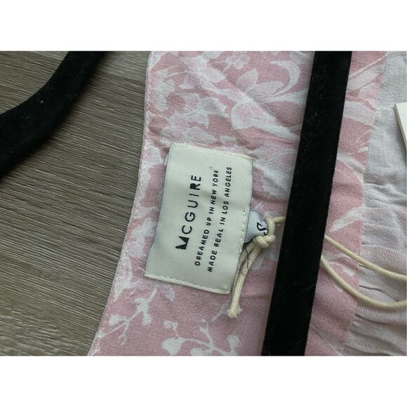 McGuire NWD Bassinger Faux Wrap Dress, Pink White Floral, Size Small, MSRP $278 - Picture 7 of 11
